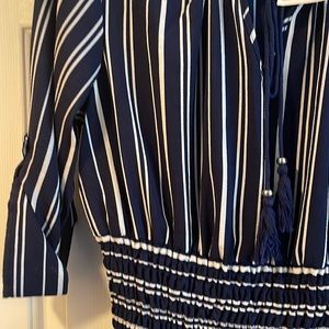 Black and cream striped dress